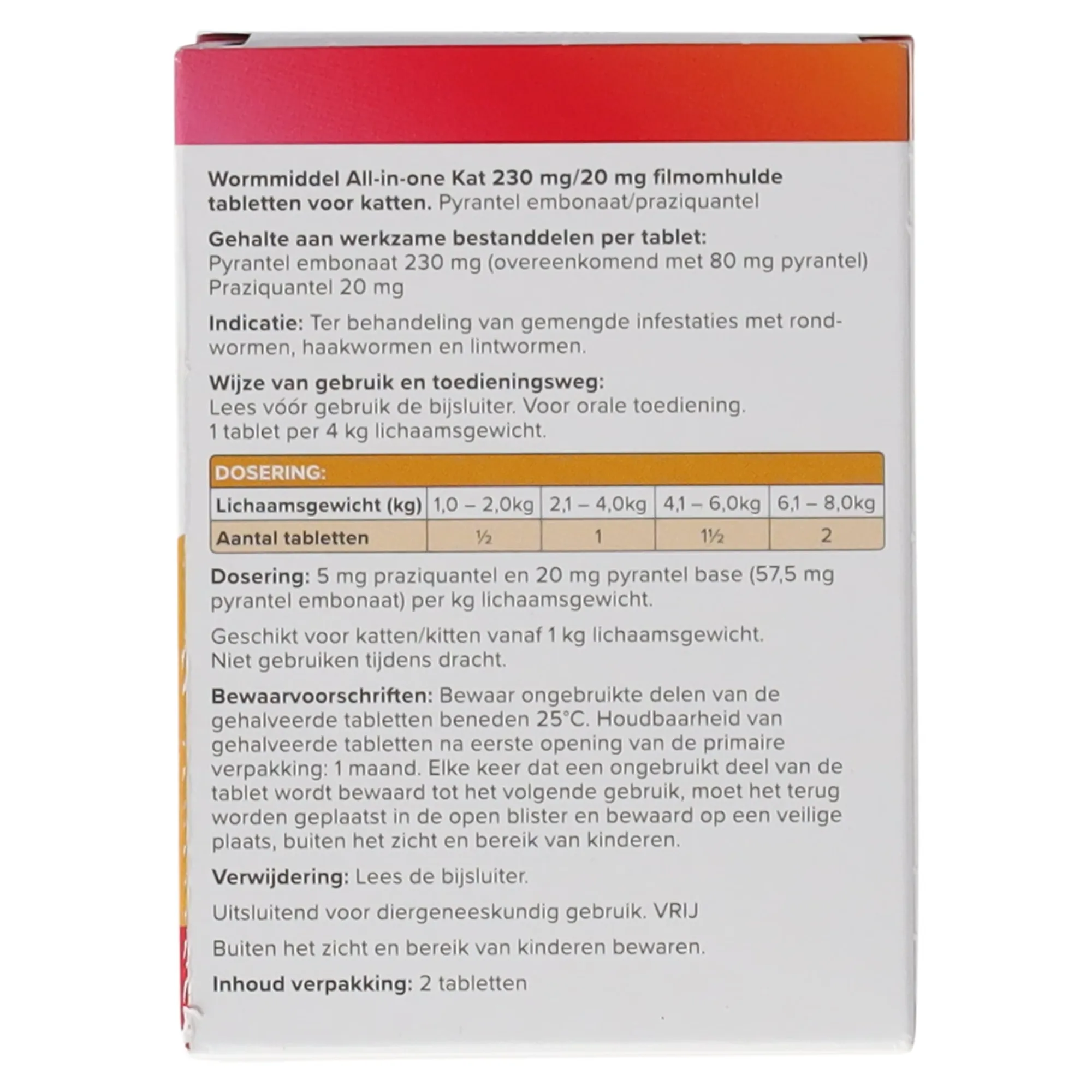 Beaphar Kattenverzorging>Wormmiddel all-in-one kat