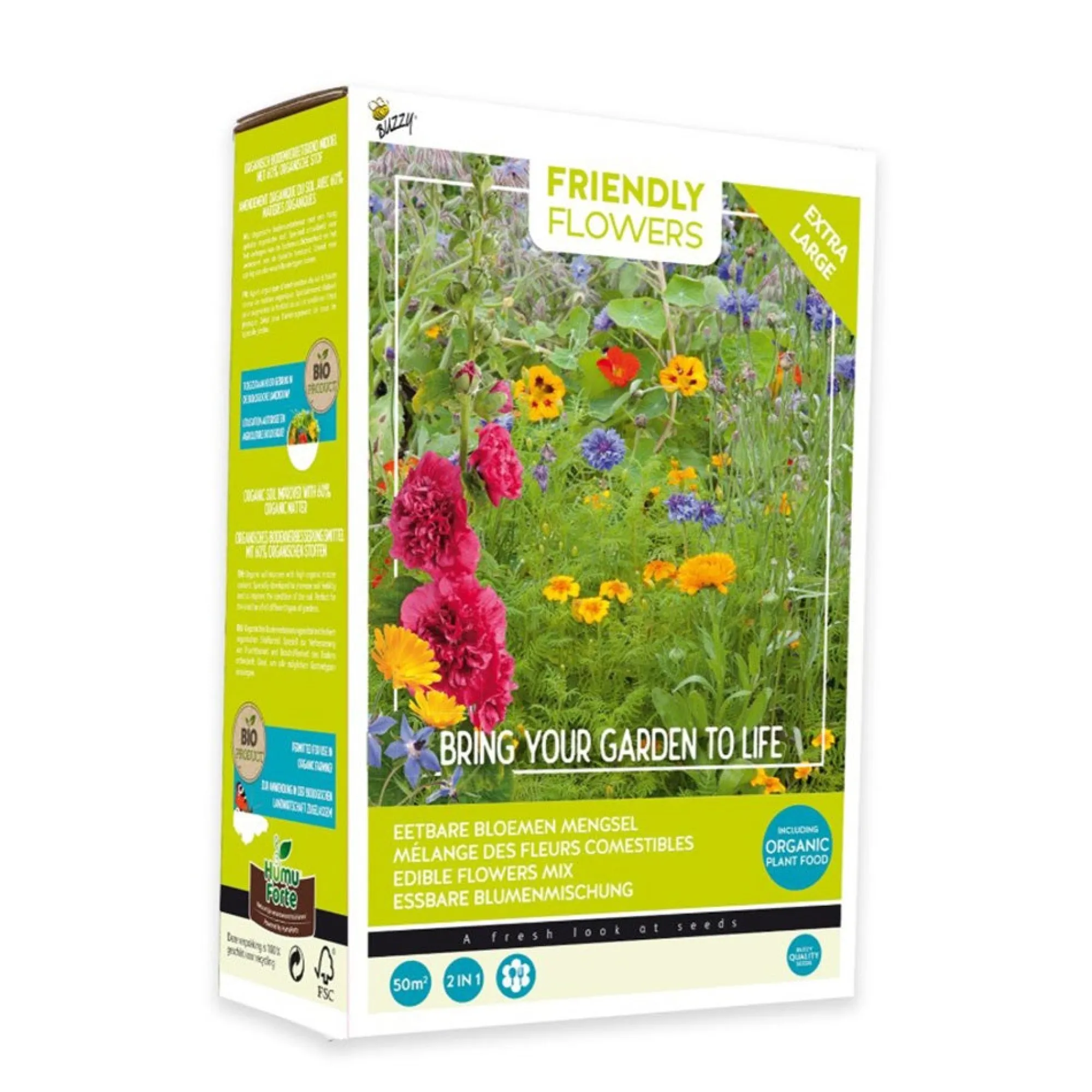 Buzzy Moestuin>XL Eetbare bloemen zaad 50m2
