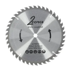 2-Force Toebehoren Elektrisch Gereedschap>Zaagblad Ø250 mm 16as 42T