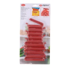 Alpina Koken & Tafelen>Zak afsluitclip rood 10st