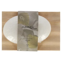 Azoza Badkameraccessoires>Zeep met bamboe houder 100 gram Eco Habit