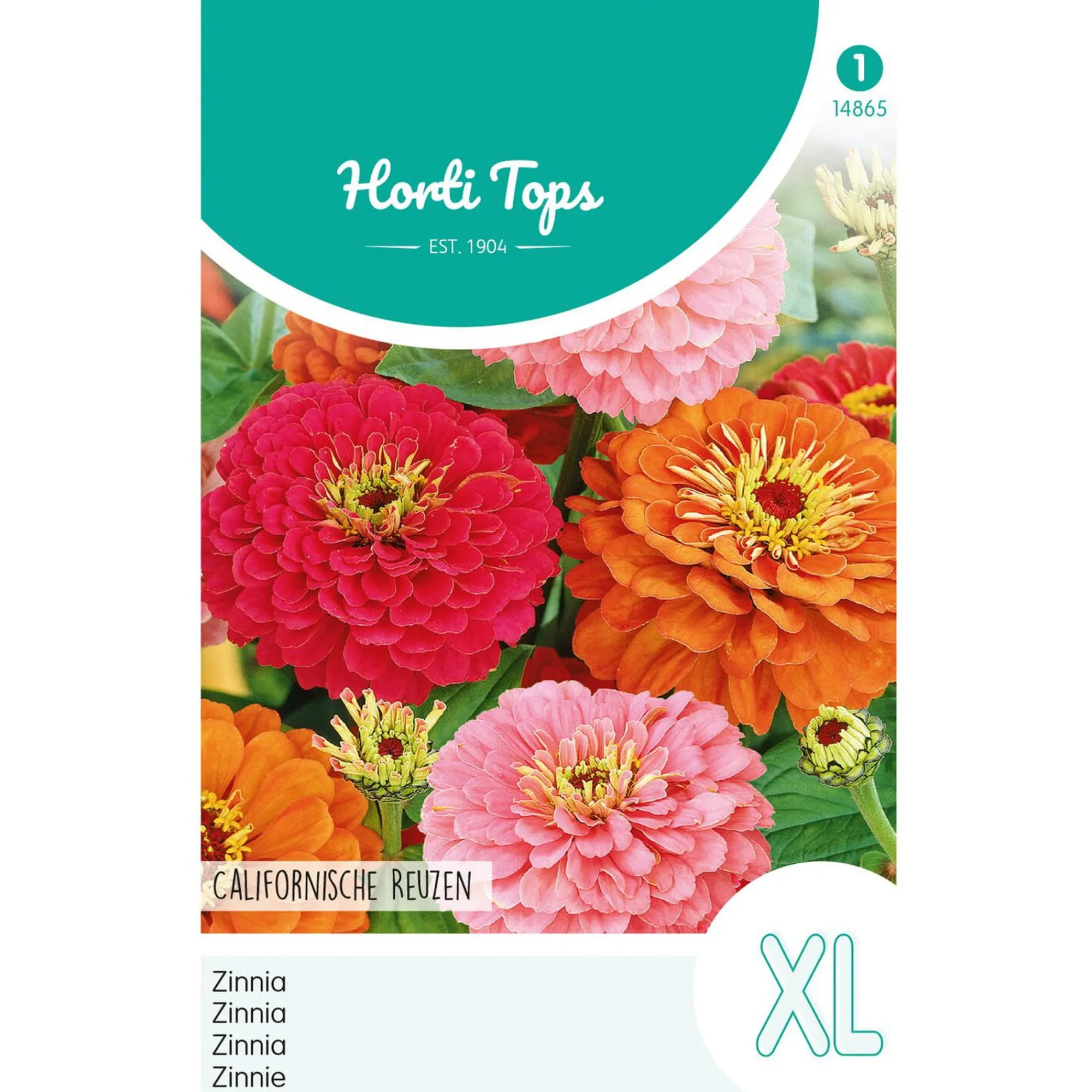 Horti Tops Moestuin>Zinnia Californische reuzen mix