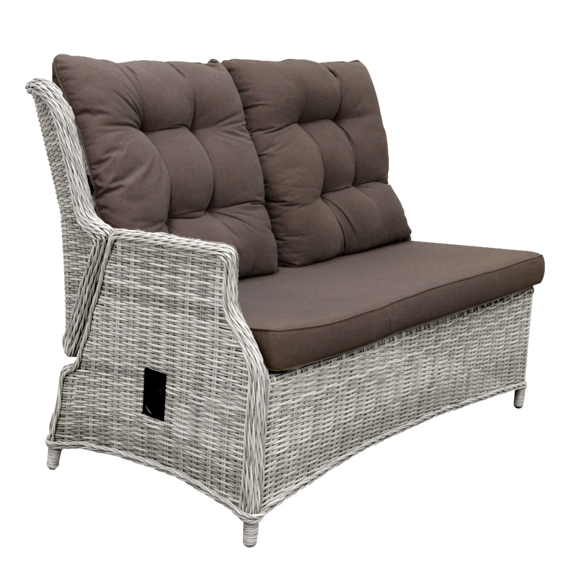 Bois le Duc Tuinbanken>2-zits bank Aprano met rechter leuning, wit/grijs