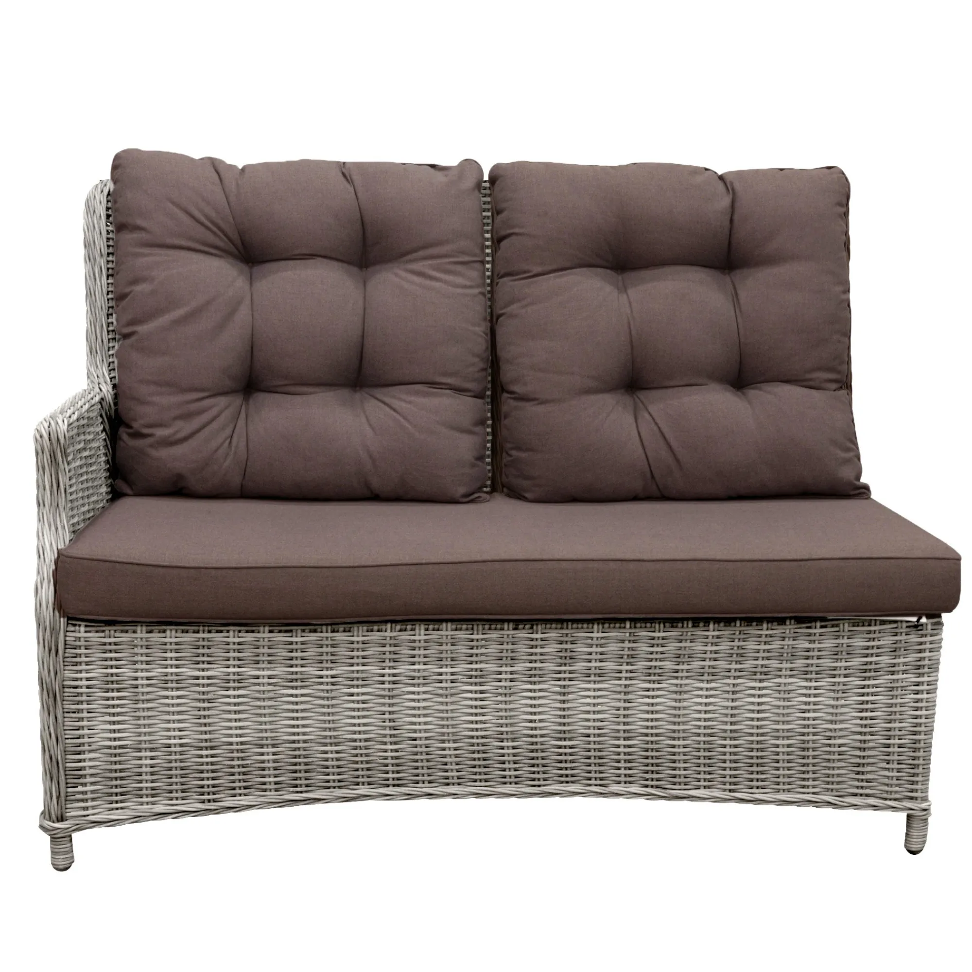 Bois le Duc Tuinbanken>2-zits bank Aprano met rechter leuning, wit/grijs